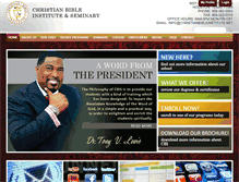 Tablet Screenshot of christianbibleinstitute.net