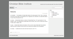 Desktop Screenshot of christianbibleinstitute.org
