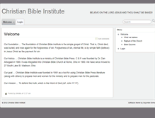 Tablet Screenshot of christianbibleinstitute.org
